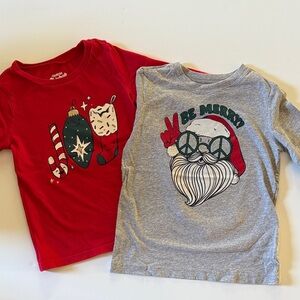 OshKosh B'gosh Size 5T Christmas Long Sleeve Tee Set